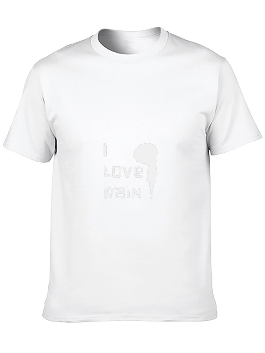 I Love Rain Graphic Black T-Shirt