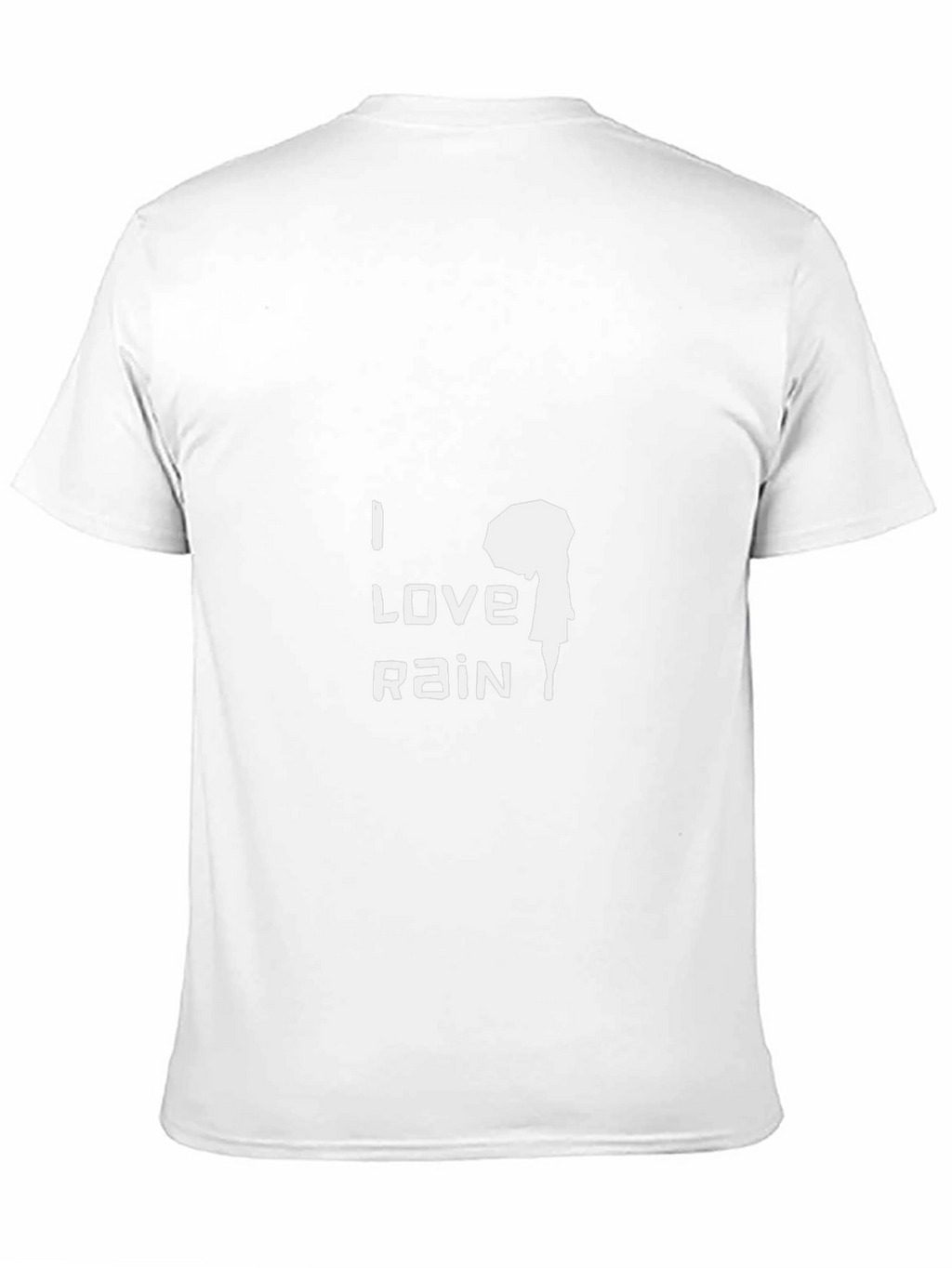 I Love Rain Graphic Black T-Shirt