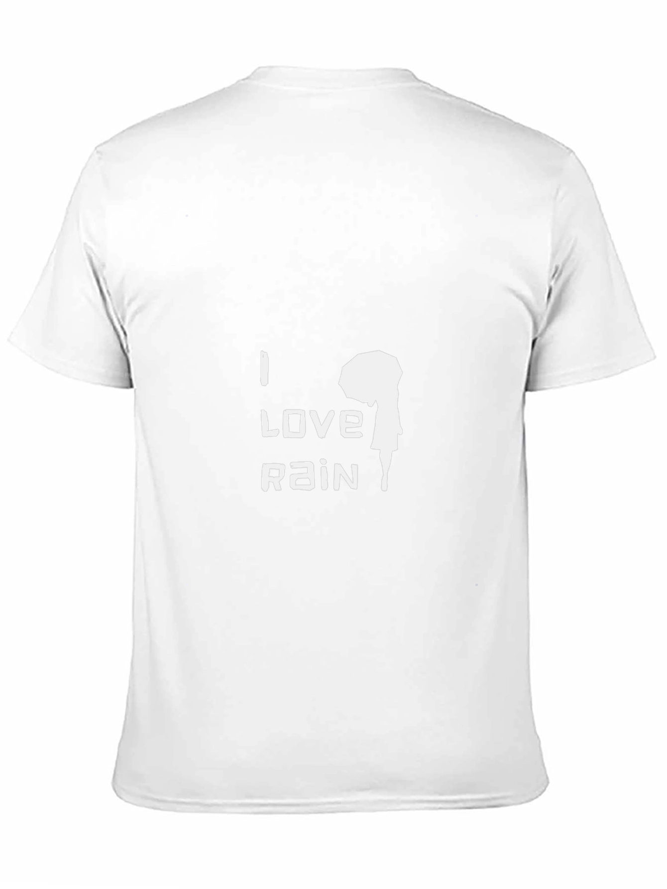 I Love Rain Graphic Black T-Shirt