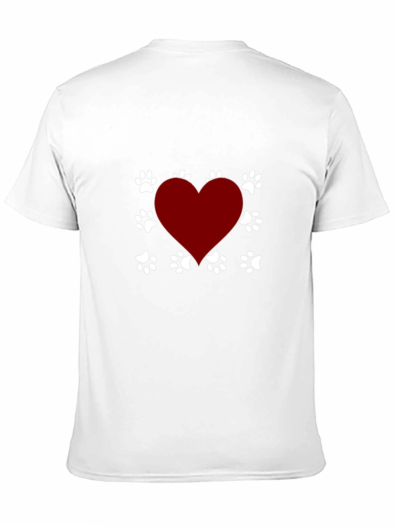 Dog Lover Heart Paw Print T-Shirt