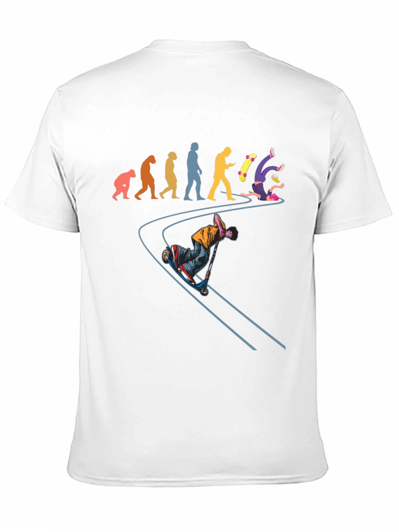 Evolution of a Skateboarder Graphic Tee