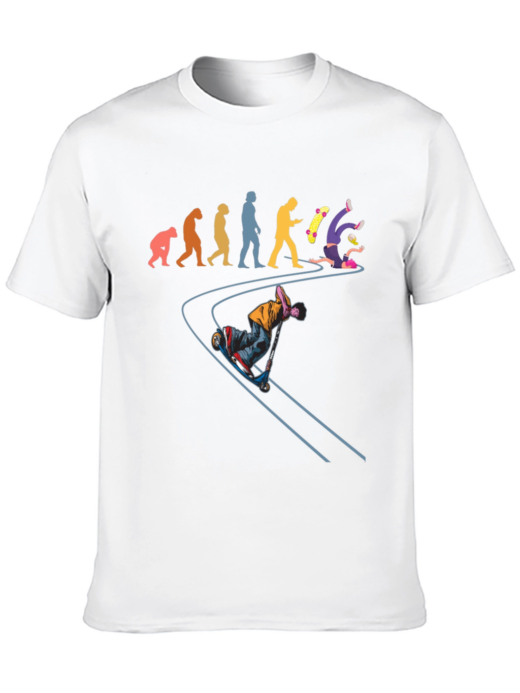 Evolution of a Skateboarder Graphic Tee