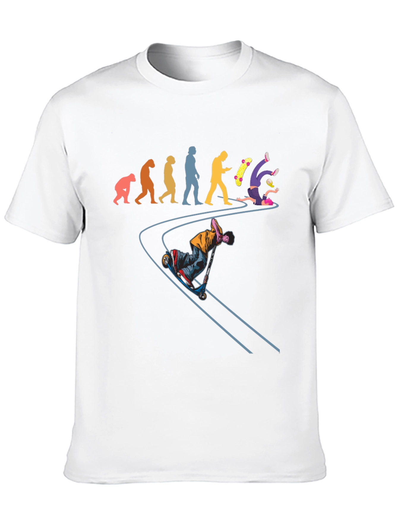 Evolution of a Skateboarder Graphic Tee