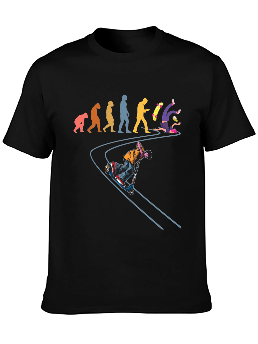 Evolution of a Skateboarder Graphic Tee