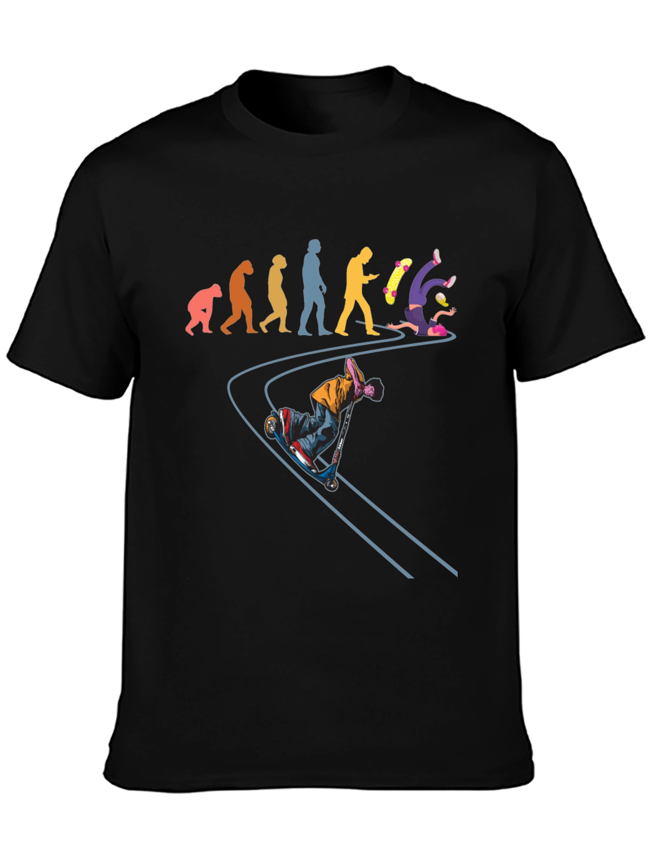 Evolution of a Skateboarder Graphic Tee