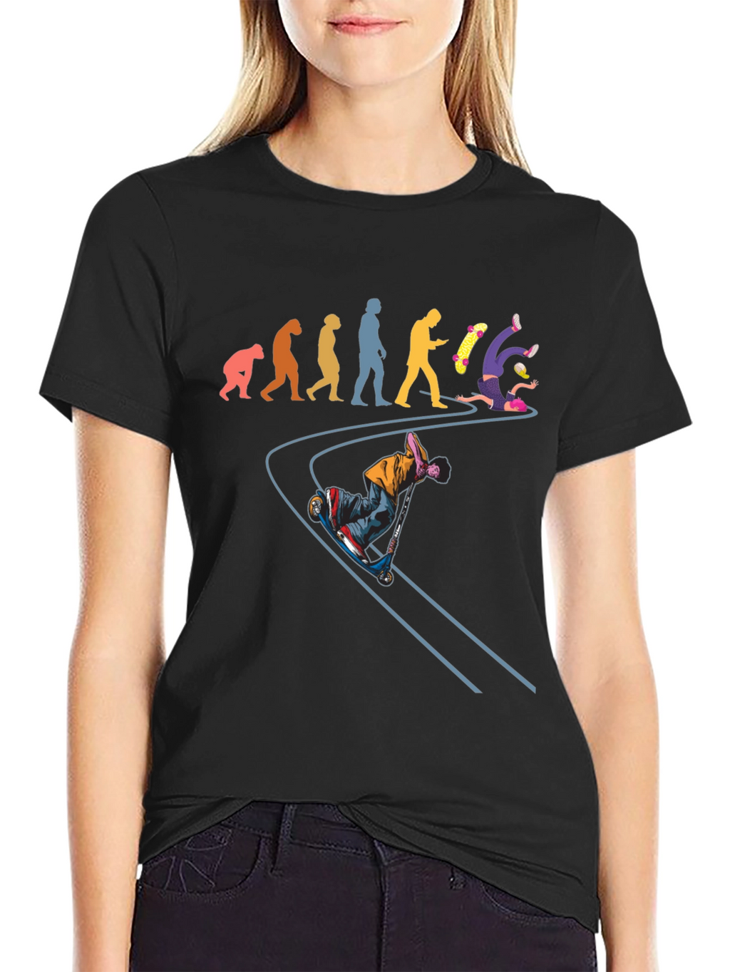 Evolution of a Skateboarder Graphic Tee