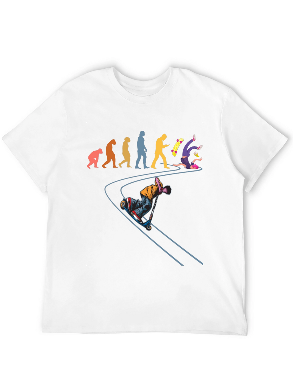 Evolution of a Skateboarder Graphic Tee