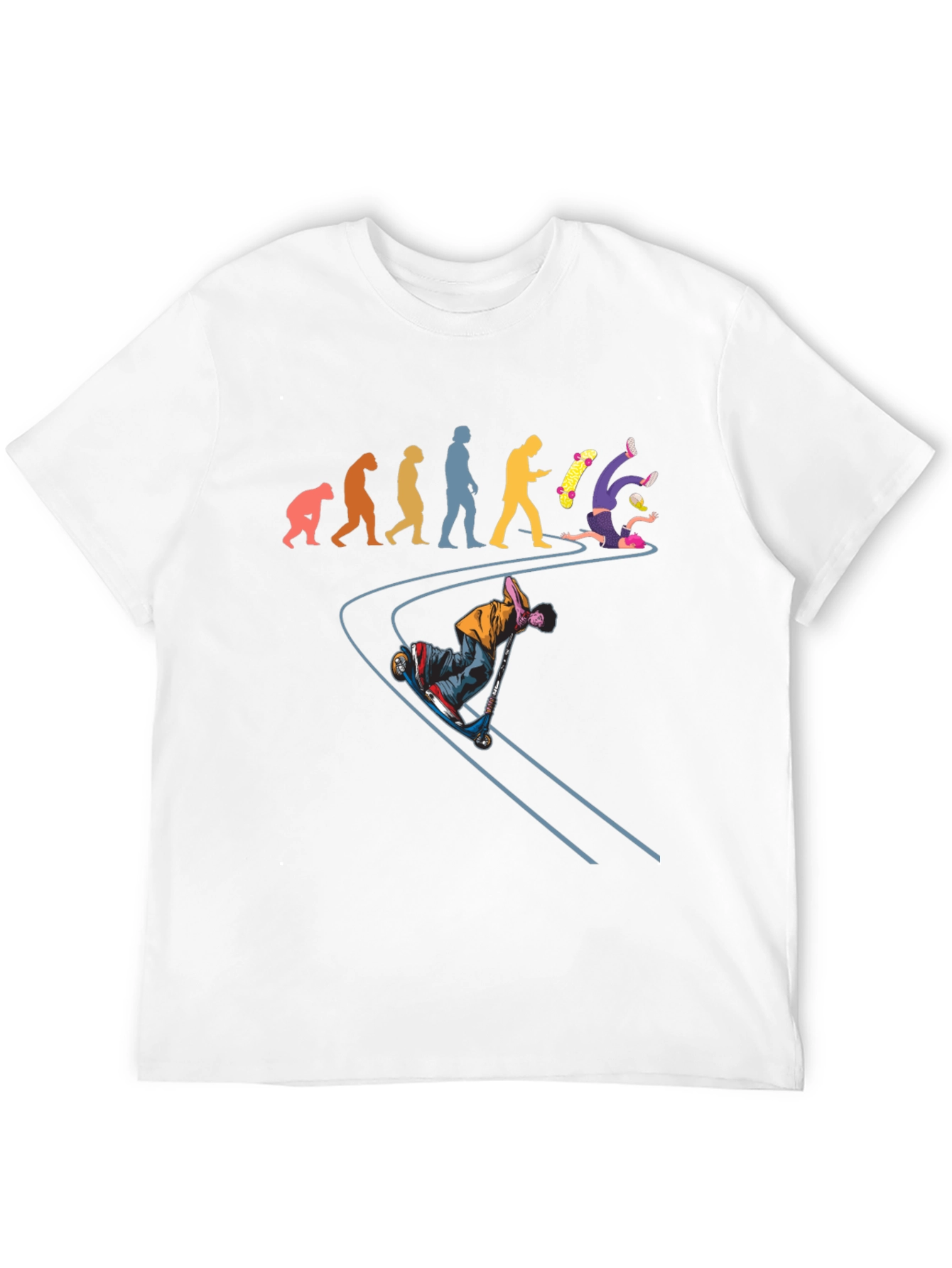 Evolution of a Skateboarder Graphic Tee