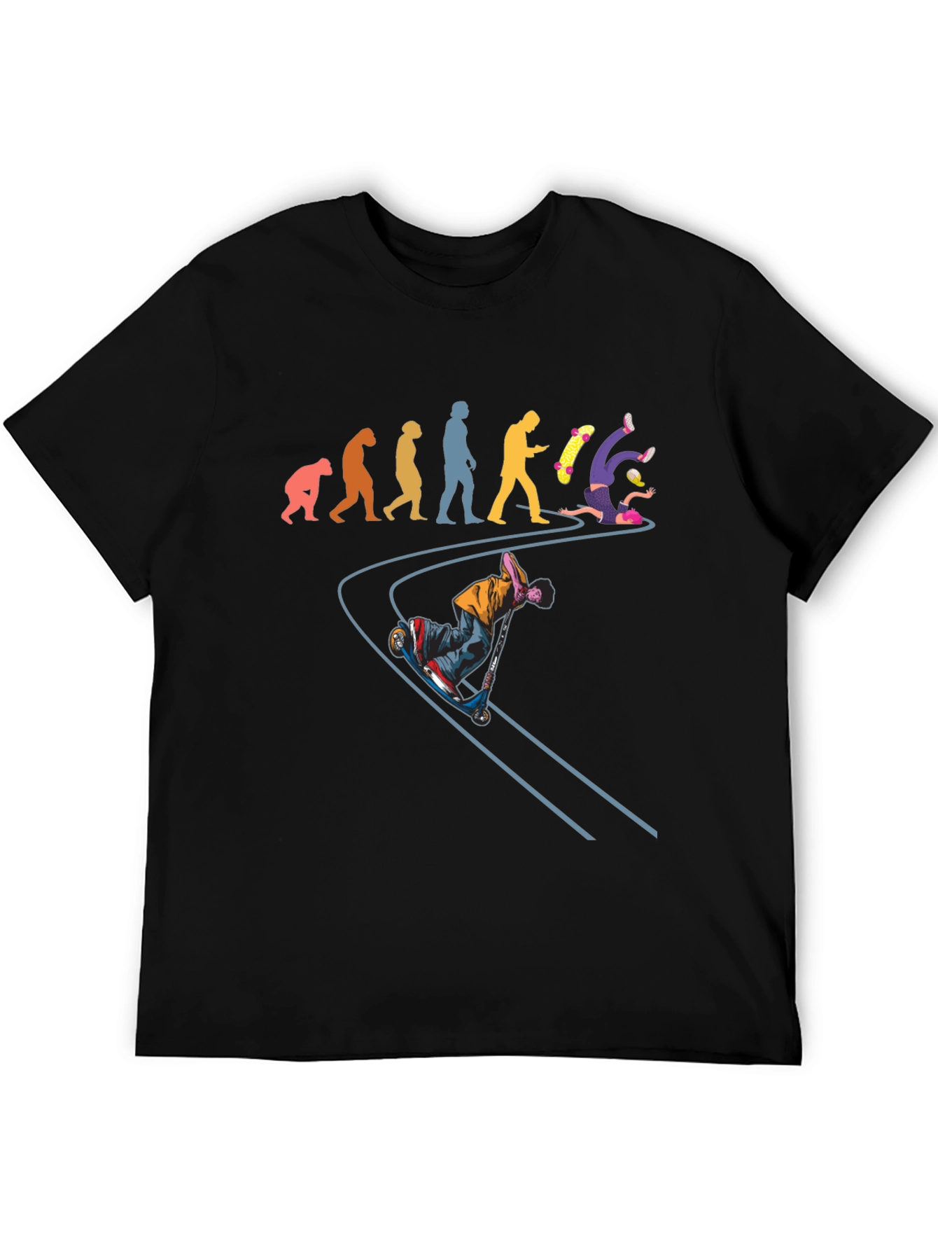 Evolution of a Skateboarder Graphic Tee