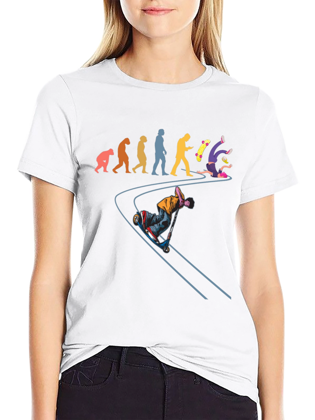 Evolution of a Skateboarder Graphic Tee
