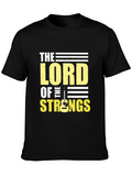 Lord of the Strings Black Graphic T-Shirt