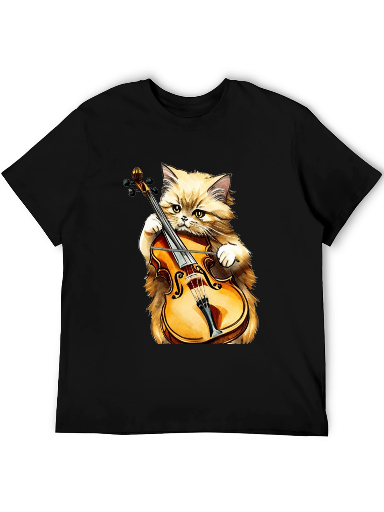 Cat Playing Violin T-Shirt - Funny Musician Tee