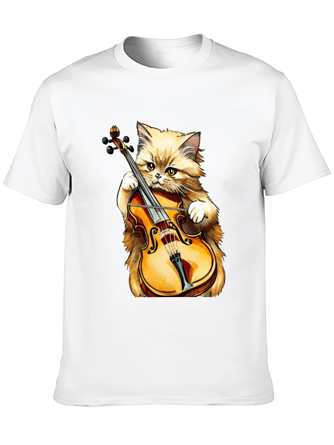 Cat Playing Violin T-Shirt - Funny Musician Tee