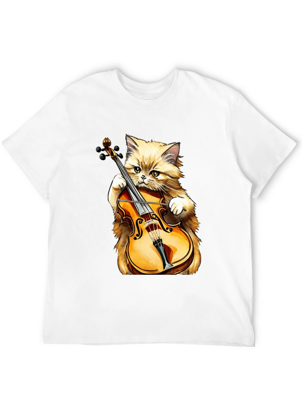 Cat Playing Violin T-Shirt - Funny Musician Tee