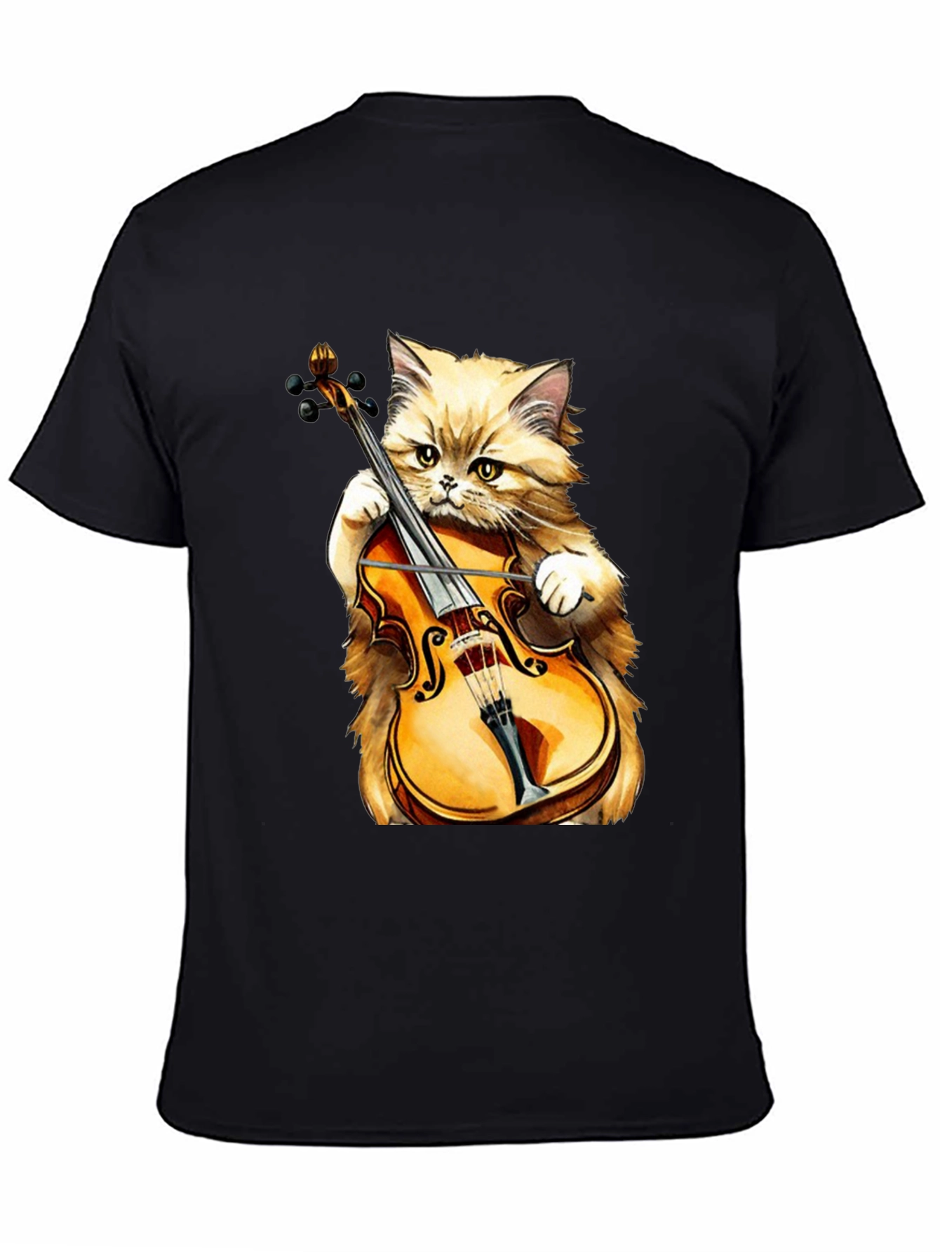 Cat Playing Violin T-Shirt - Funny Musician Tee