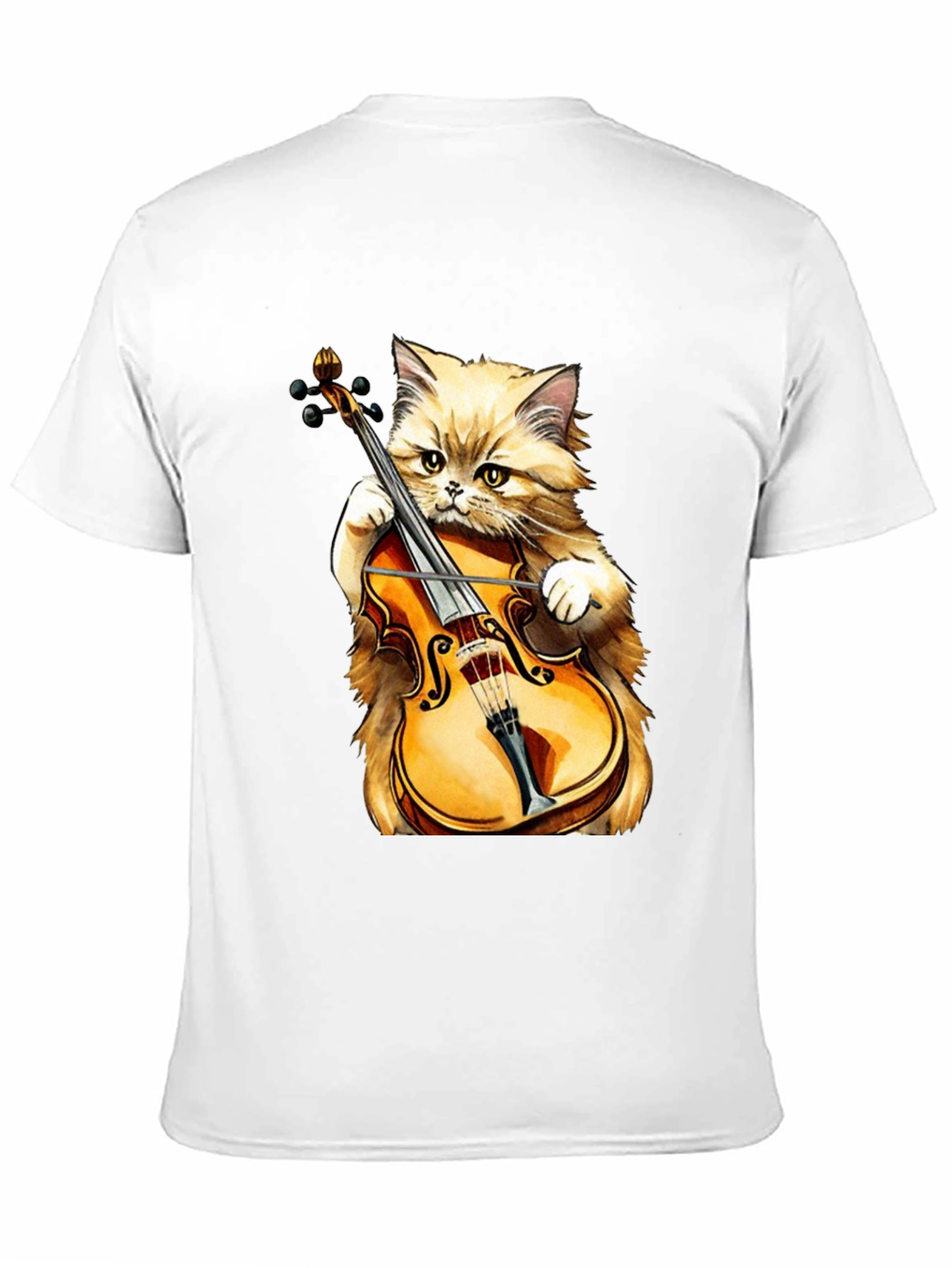 Cat Playing Violin T-Shirt - Funny Musician Tee