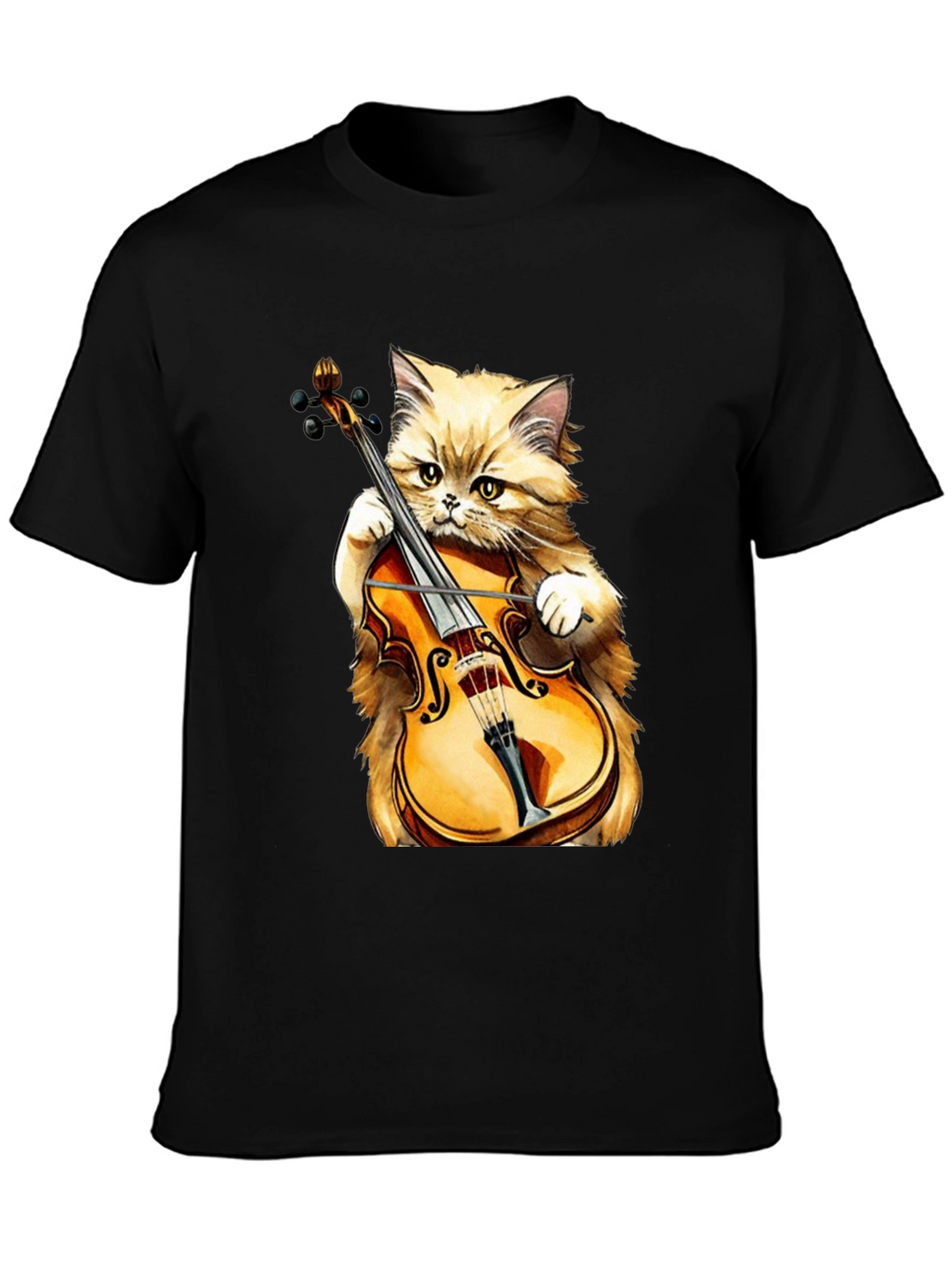 Cat Playing Violin T-Shirt - Funny Musician Tee