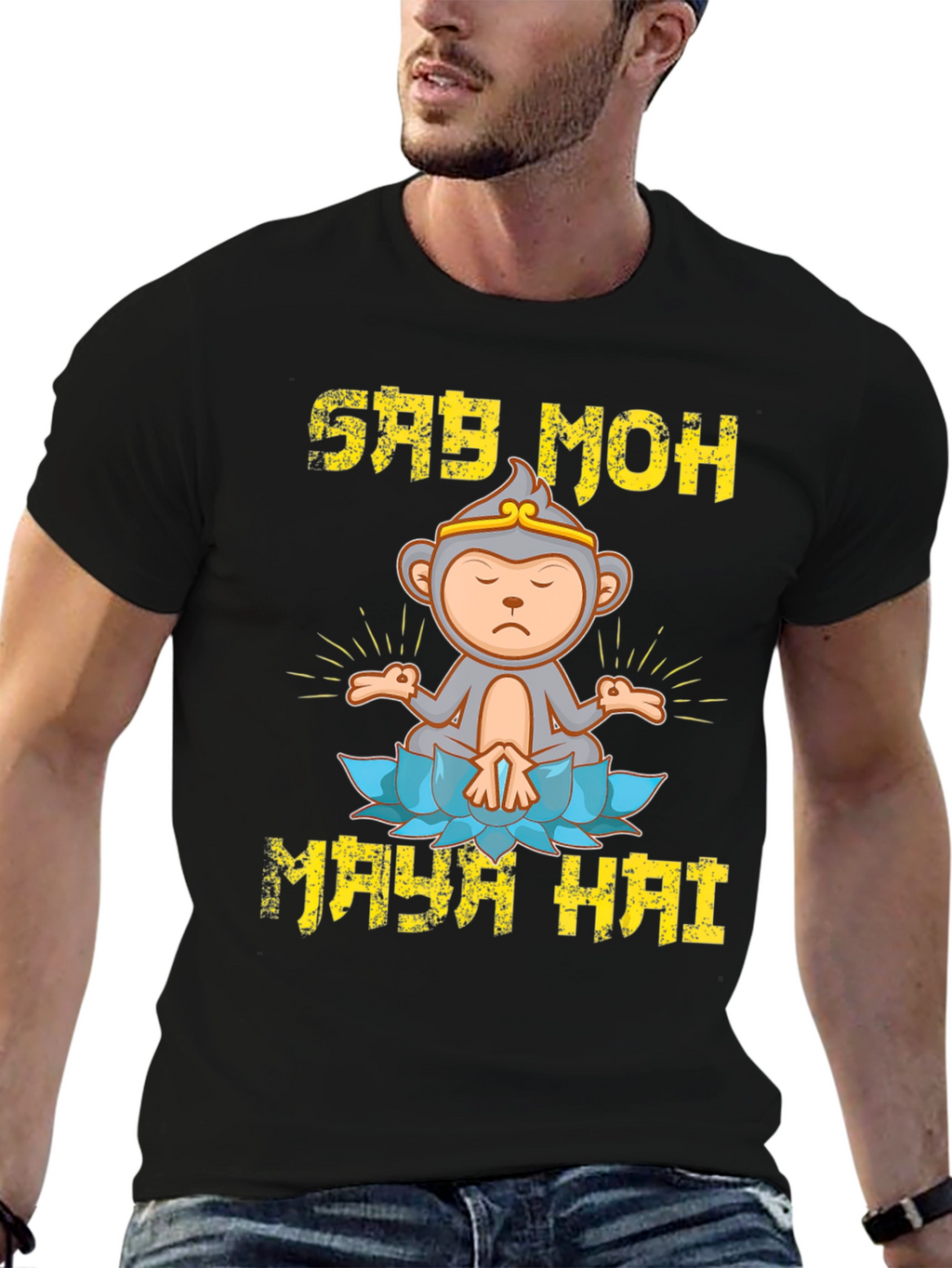 Say Moh Maya Hai Monkey T-Shirt