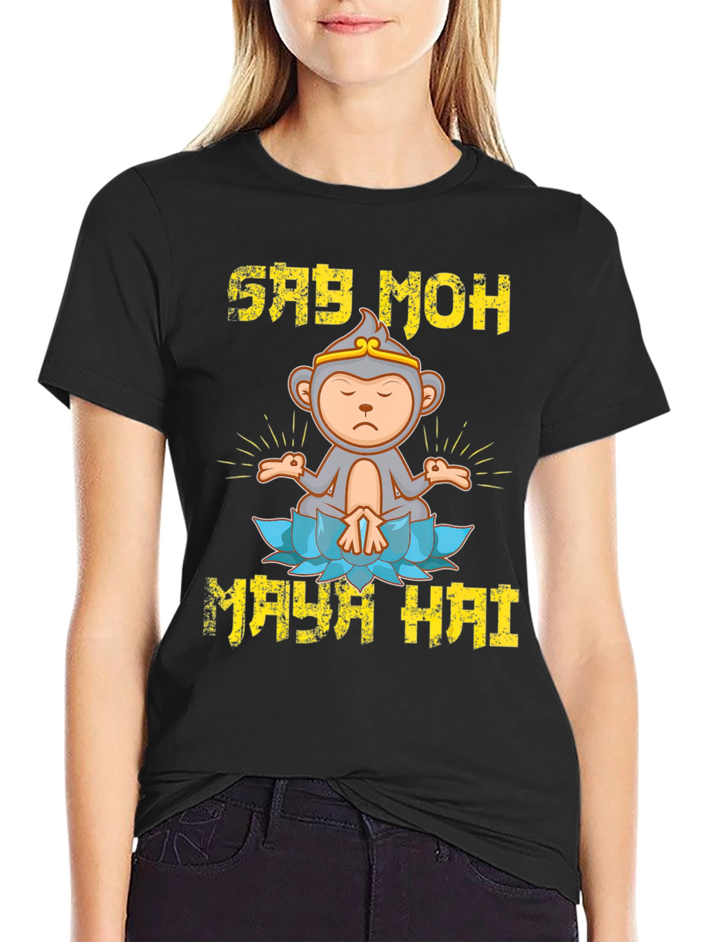 Say Moh Maya Hai Monkey T-Shirt