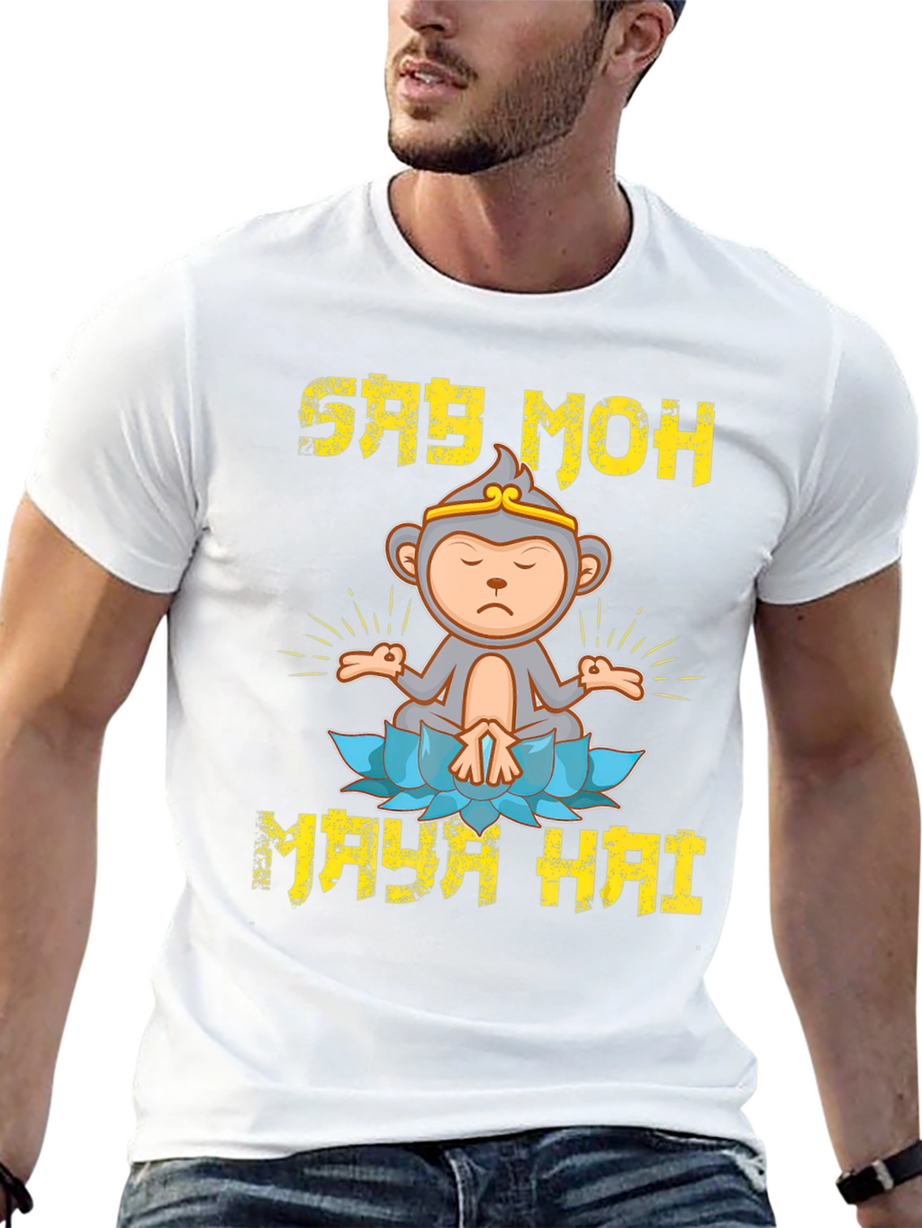 Say Moh Maya Hai Monkey T-Shirt
