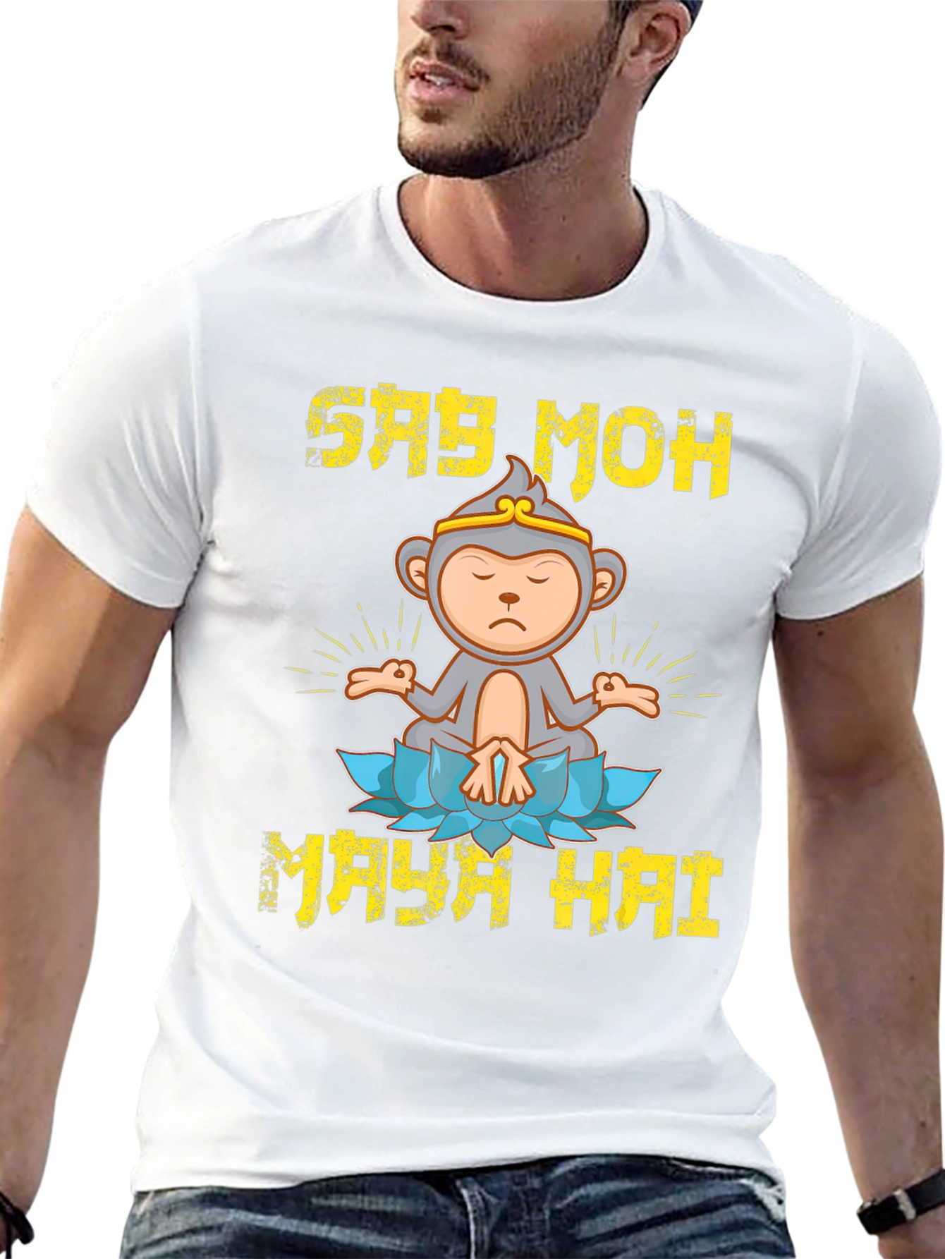 Say Moh Maya Hai Monkey T-Shirt