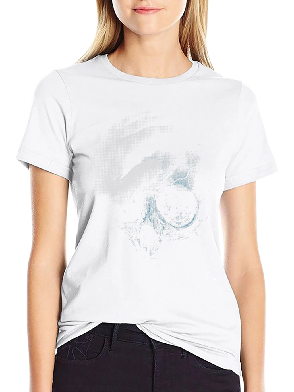 Abstract Print Black T-Shirt