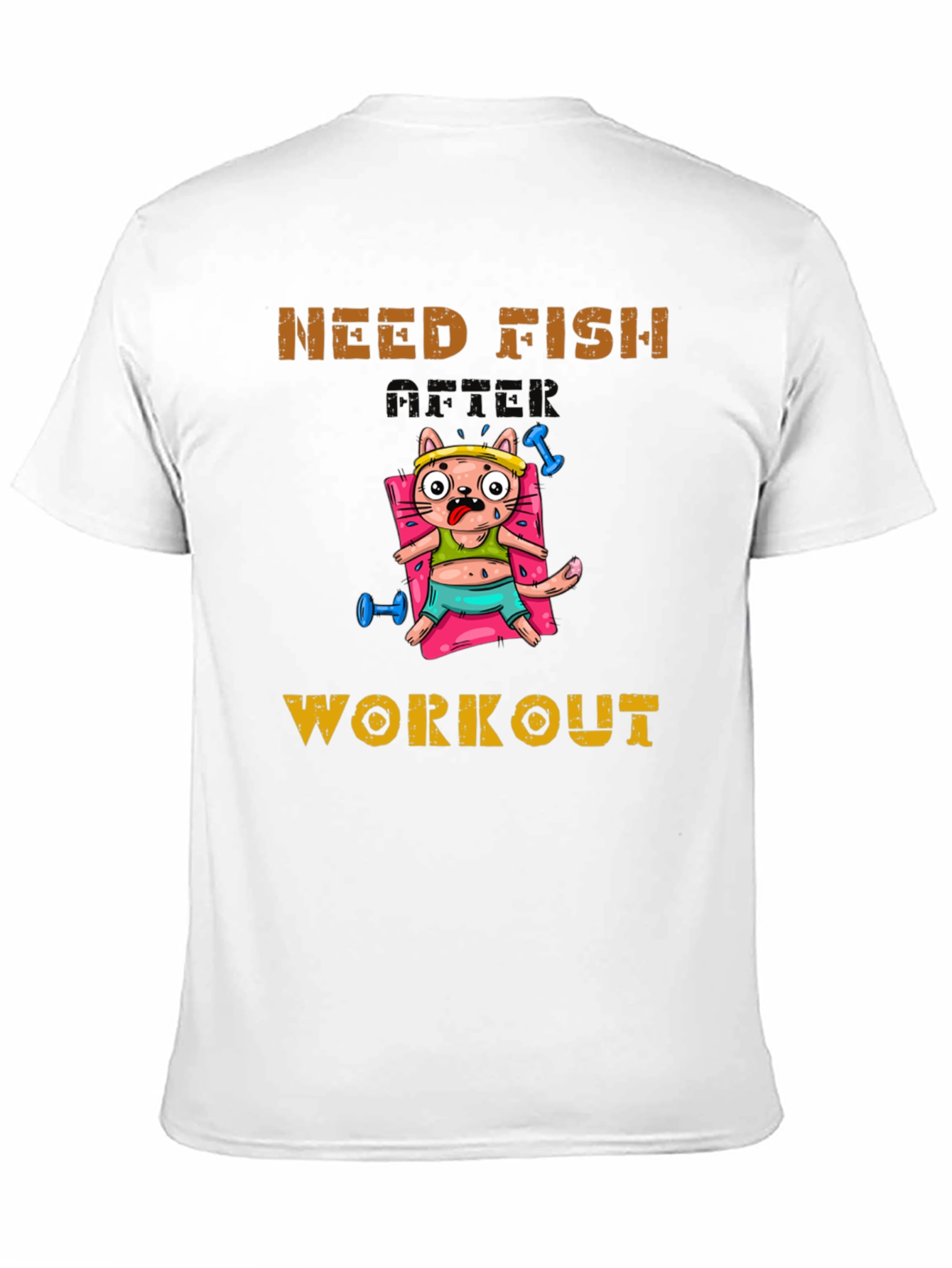 Need Fish After Workout Cat Graphic Tee