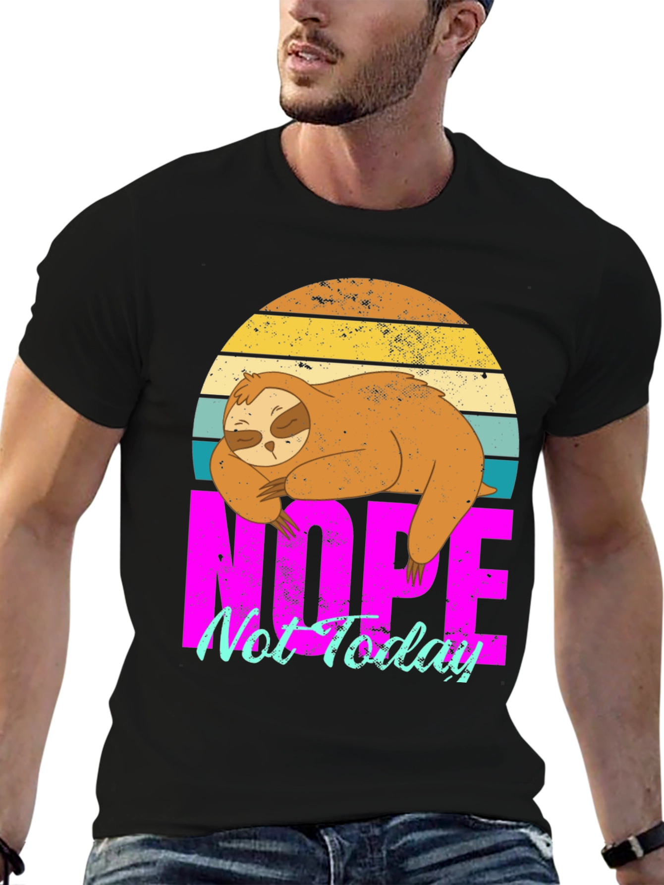 Sloth Nope Not Today Graphic T-Shirt