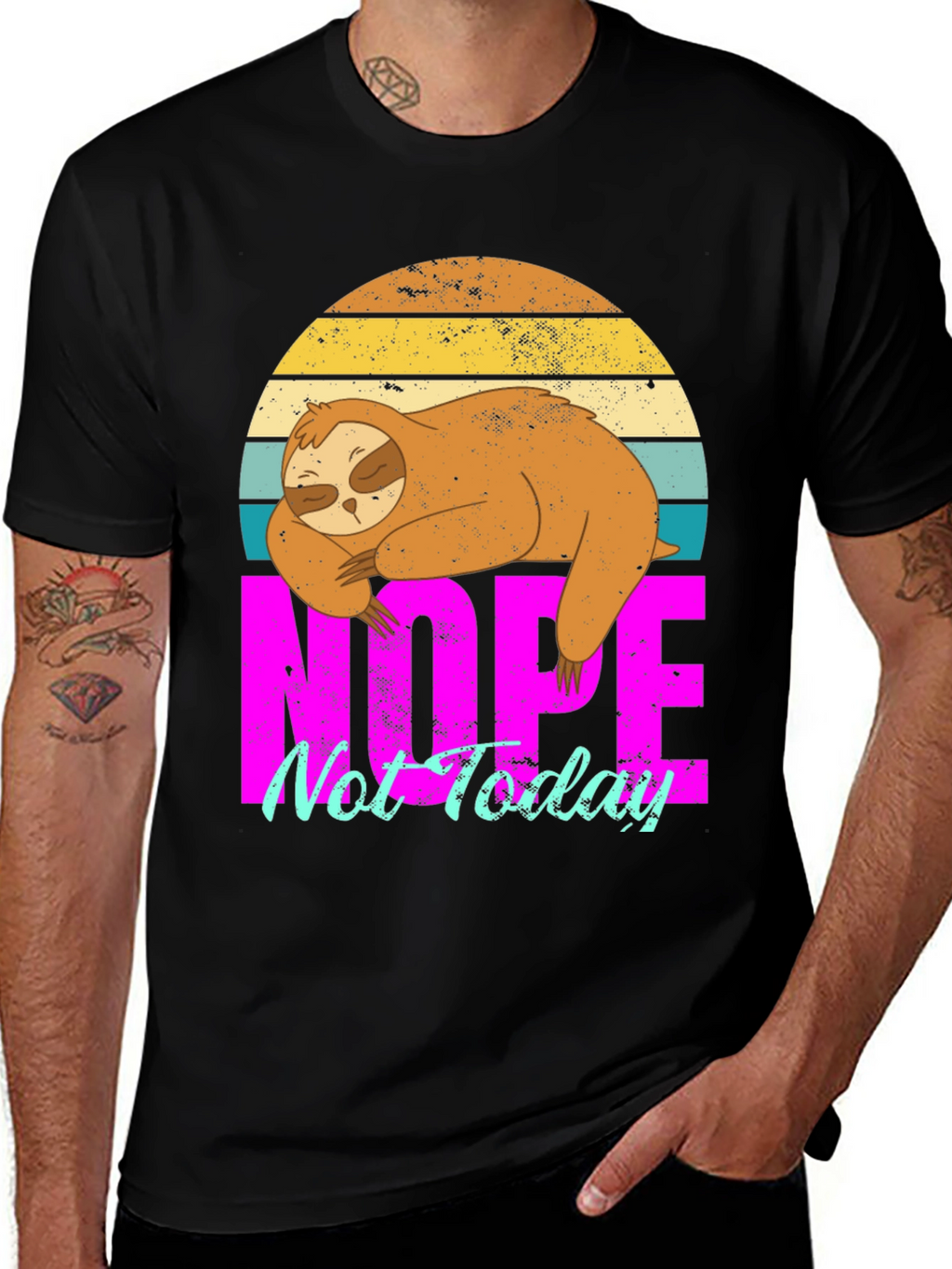 Sloth Nope Not Today Graphic T-Shirt