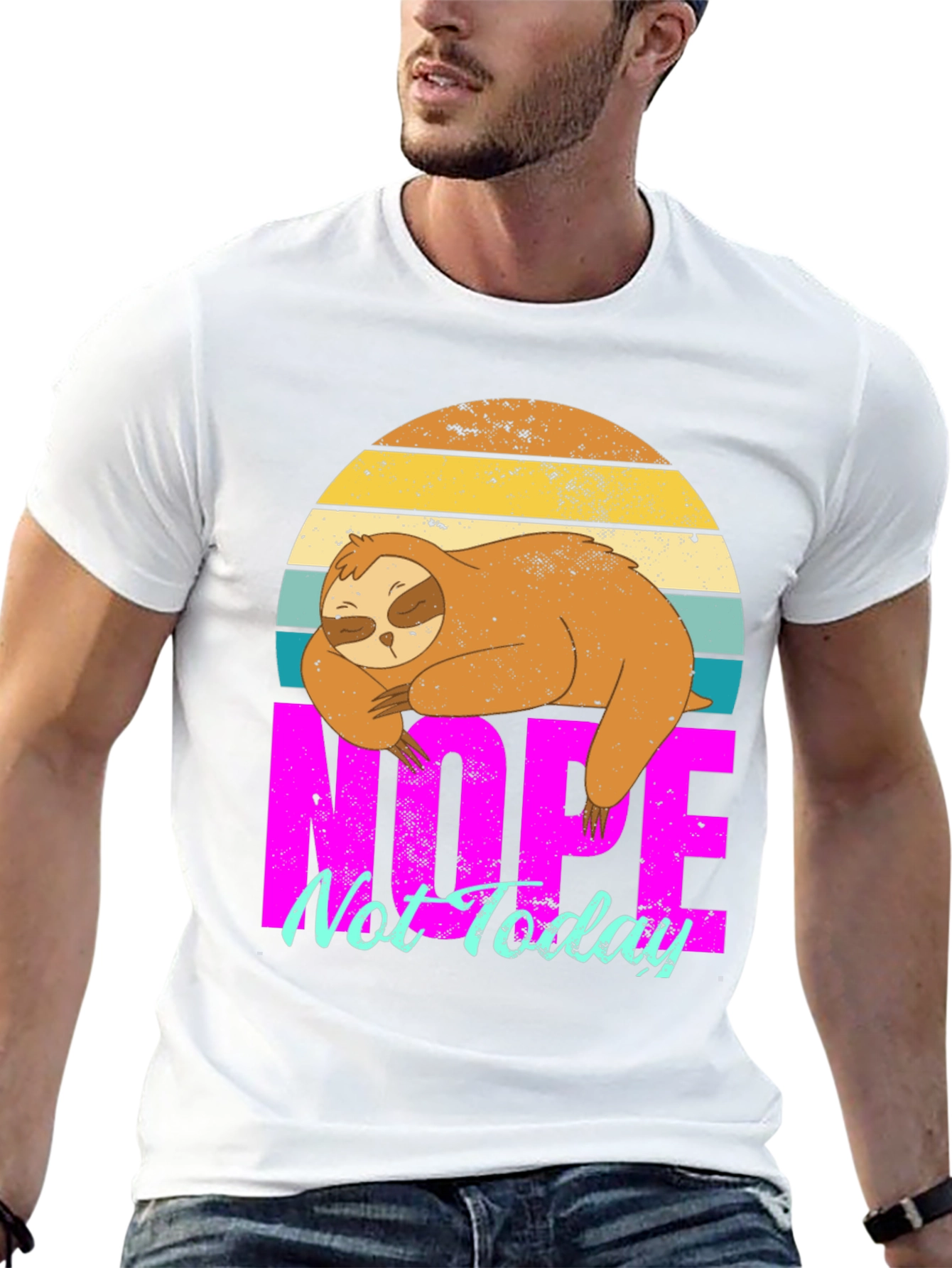 Sloth Nope Not Today Graphic T-Shirt