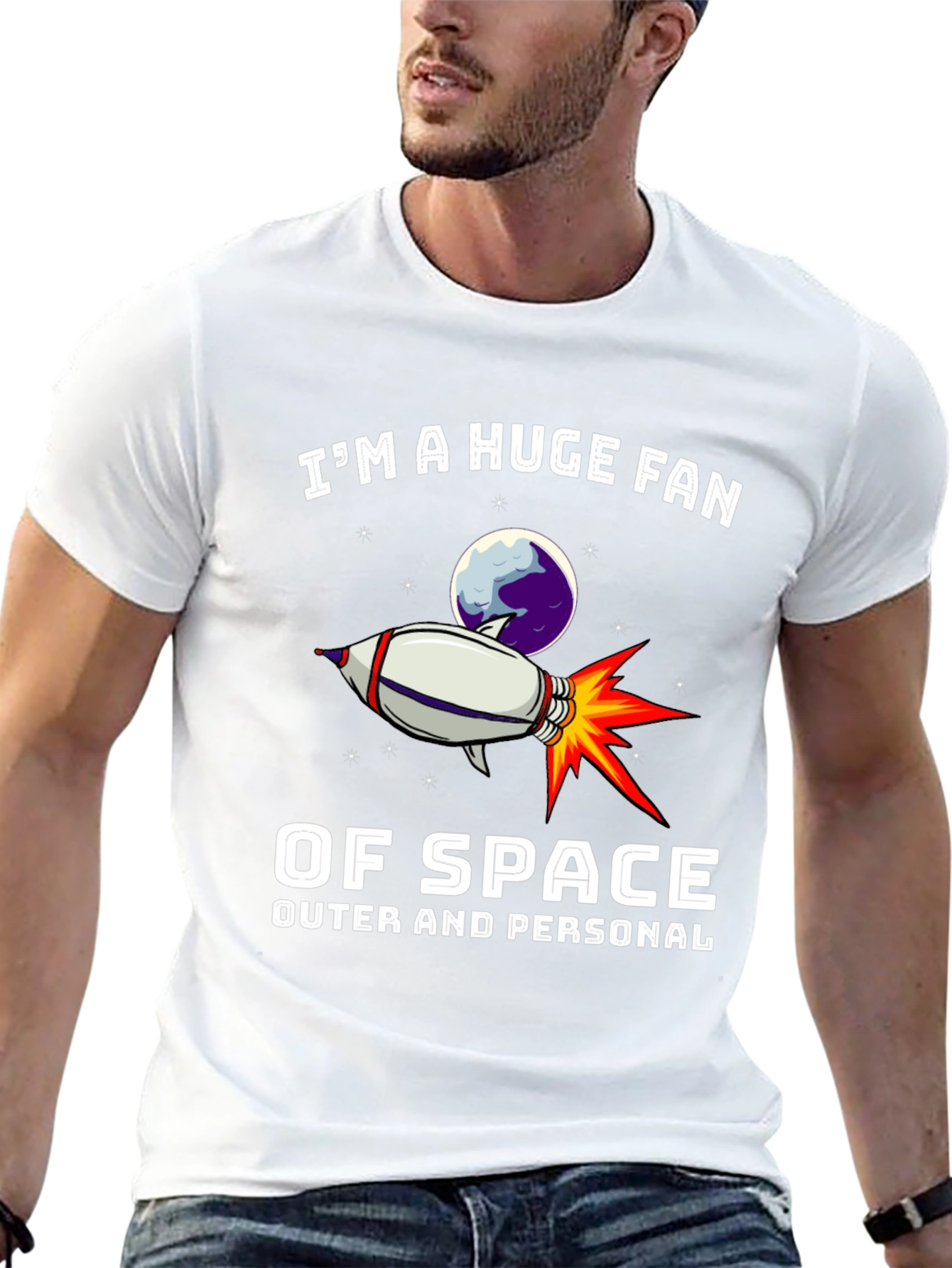 Space Fan Graphic T-Shirt