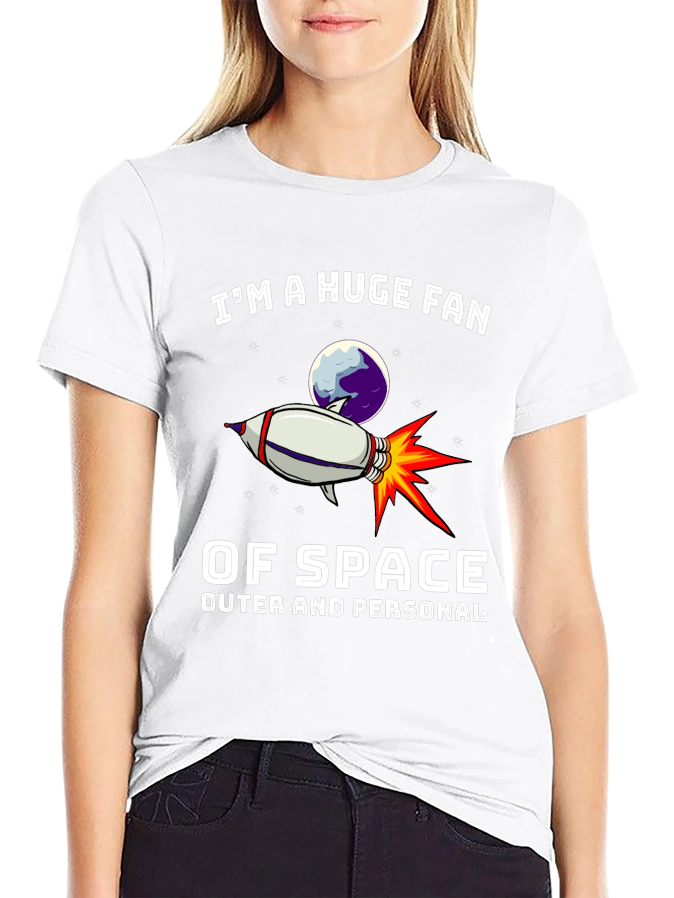 Space Fan Graphic T-Shirt