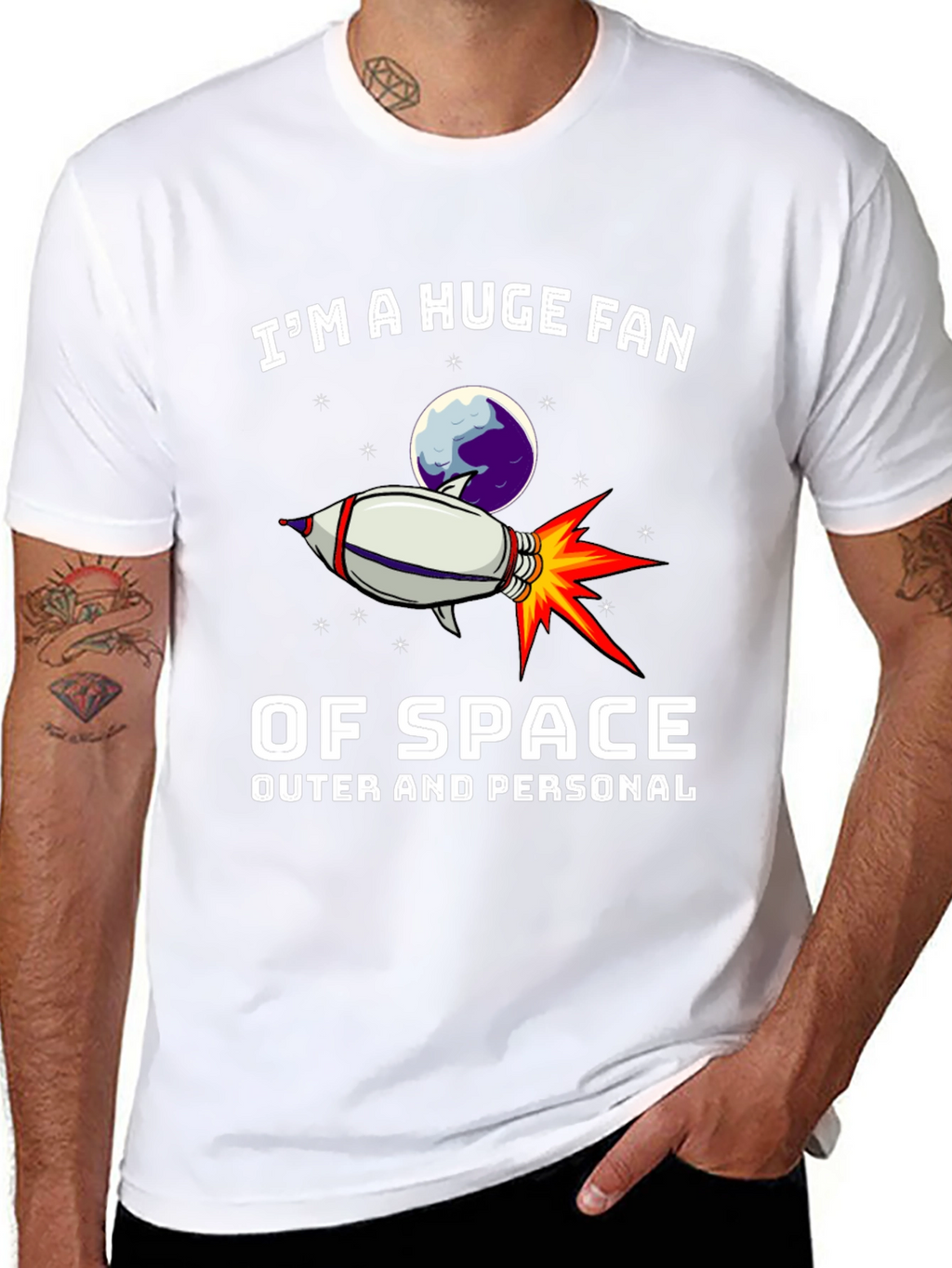 Space Fan Graphic T-Shirt