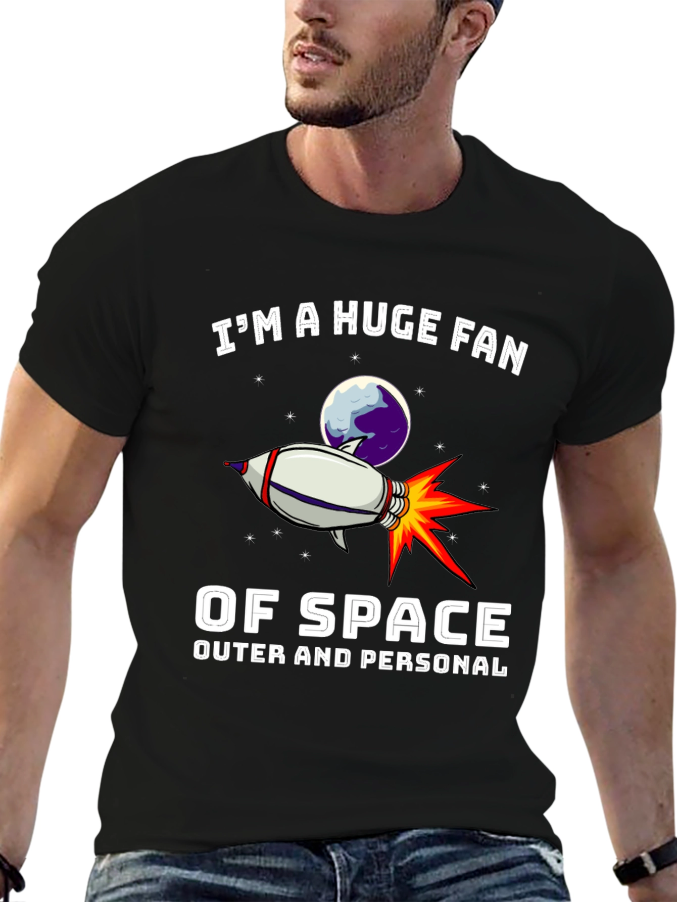 Space Fan Graphic T-Shirt