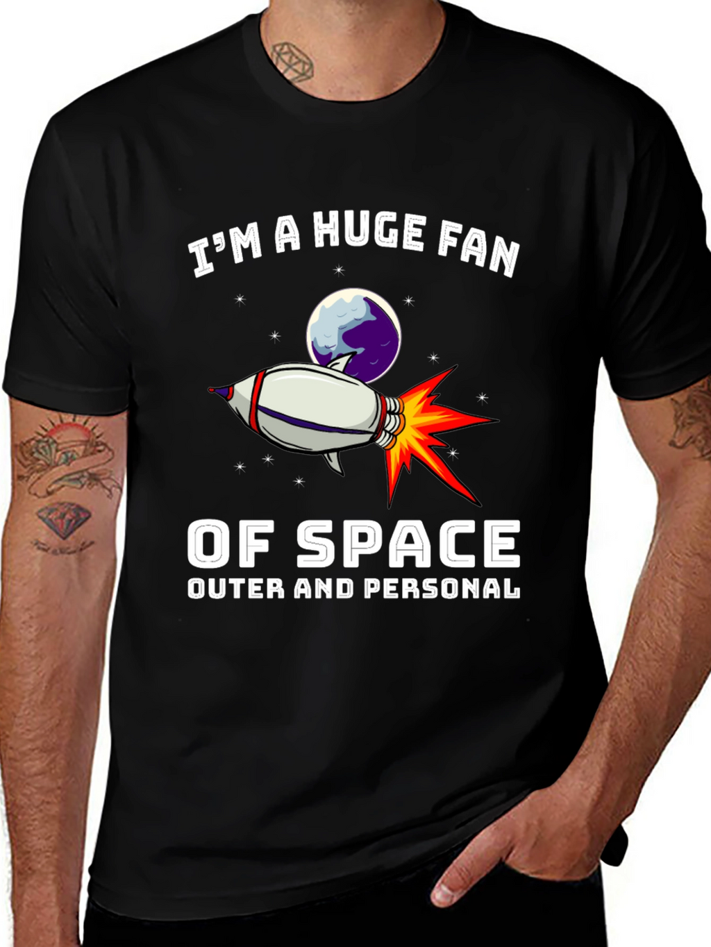 Space Fan Graphic T-Shirt