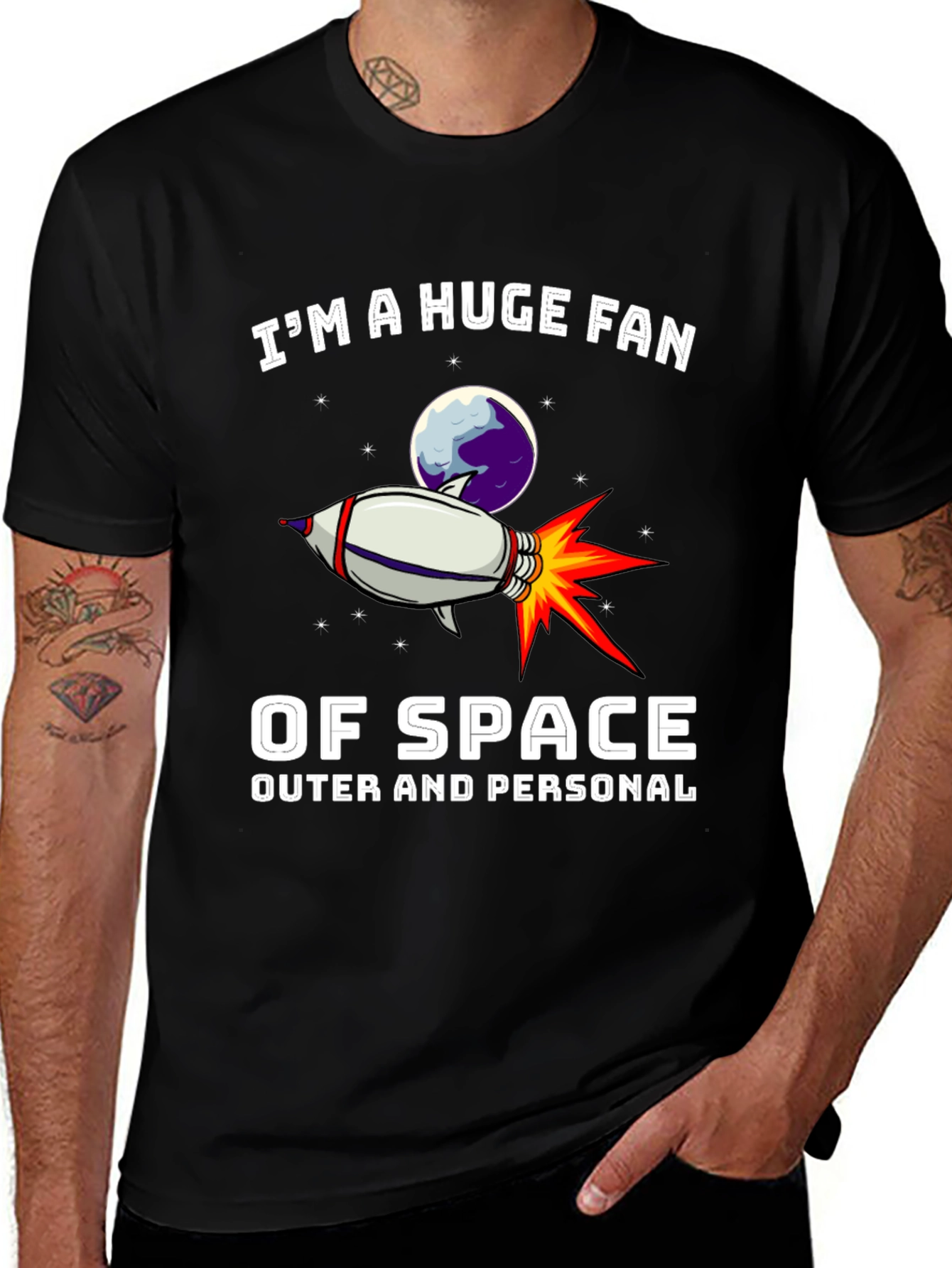 Space Fan Graphic T-Shirt