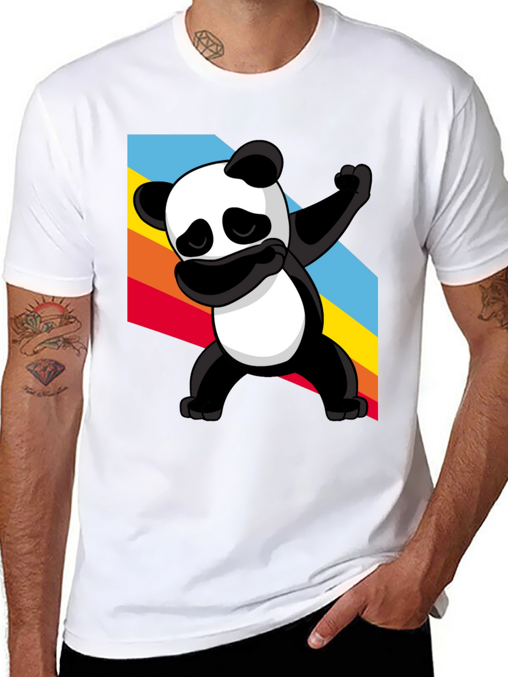 Dabbing Panda Graphic Tee - Stylish Black T-Shirt