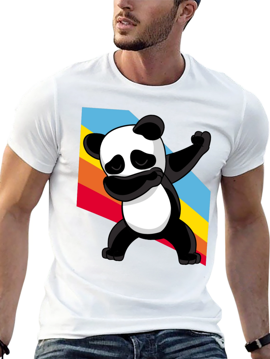 Dabbing Panda Graphic Tee - Stylish Black T-Shirt