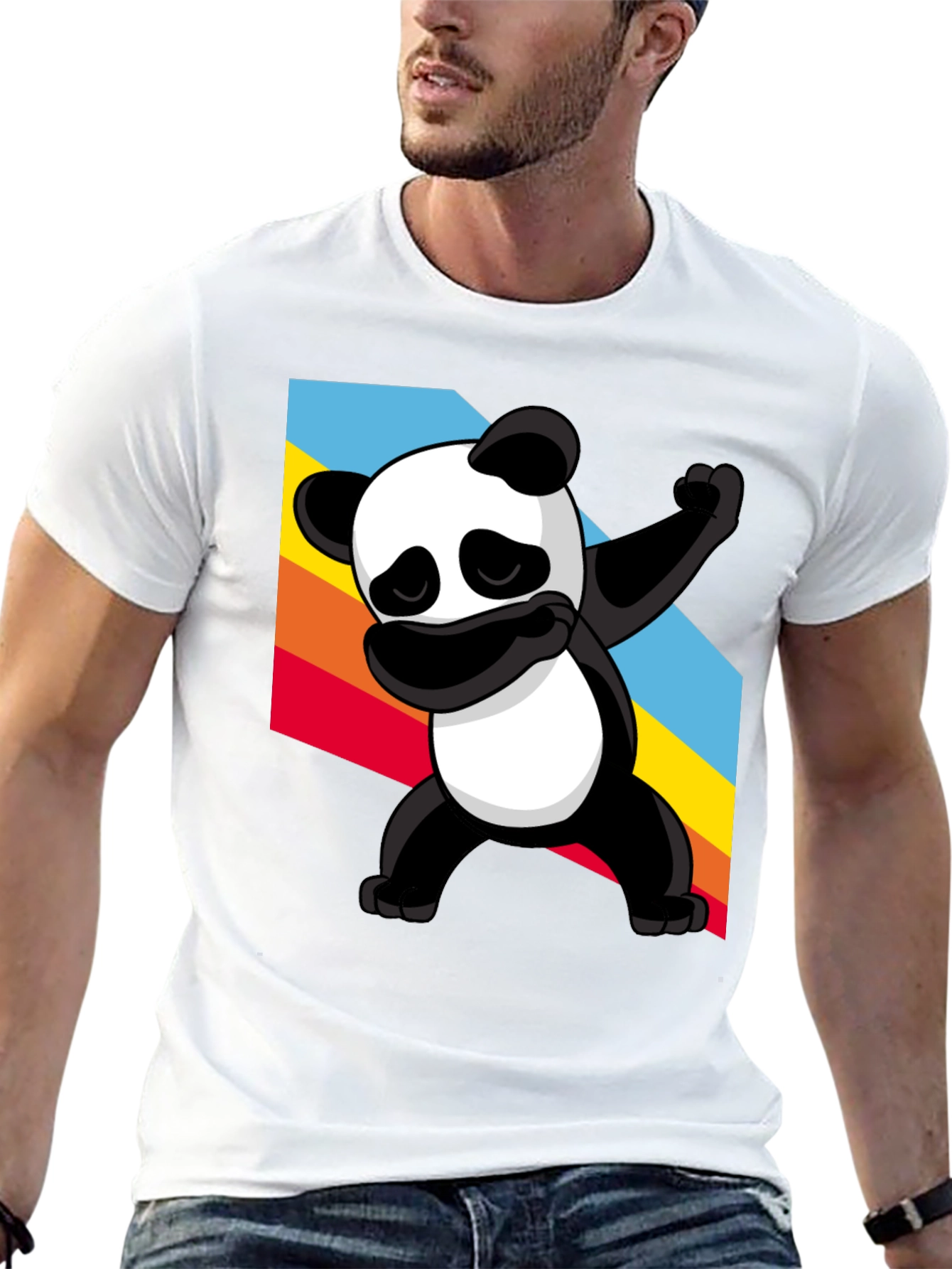 Dabbing Panda Graphic Tee - Stylish Black T-Shirt