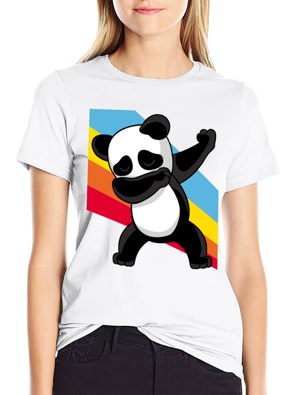 Dabbing Panda Graphic Tee - Stylish Black T-Shirt
