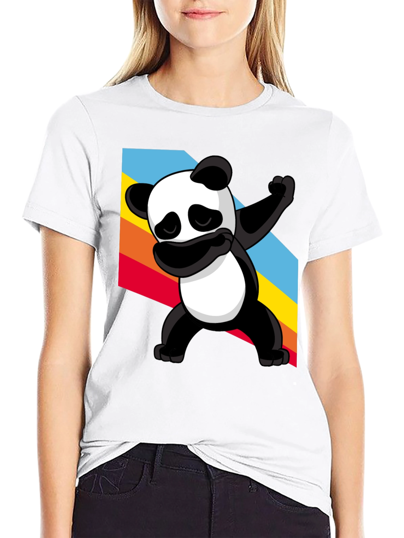 Dabbing Panda Graphic Tee - Stylish Black T-Shirt