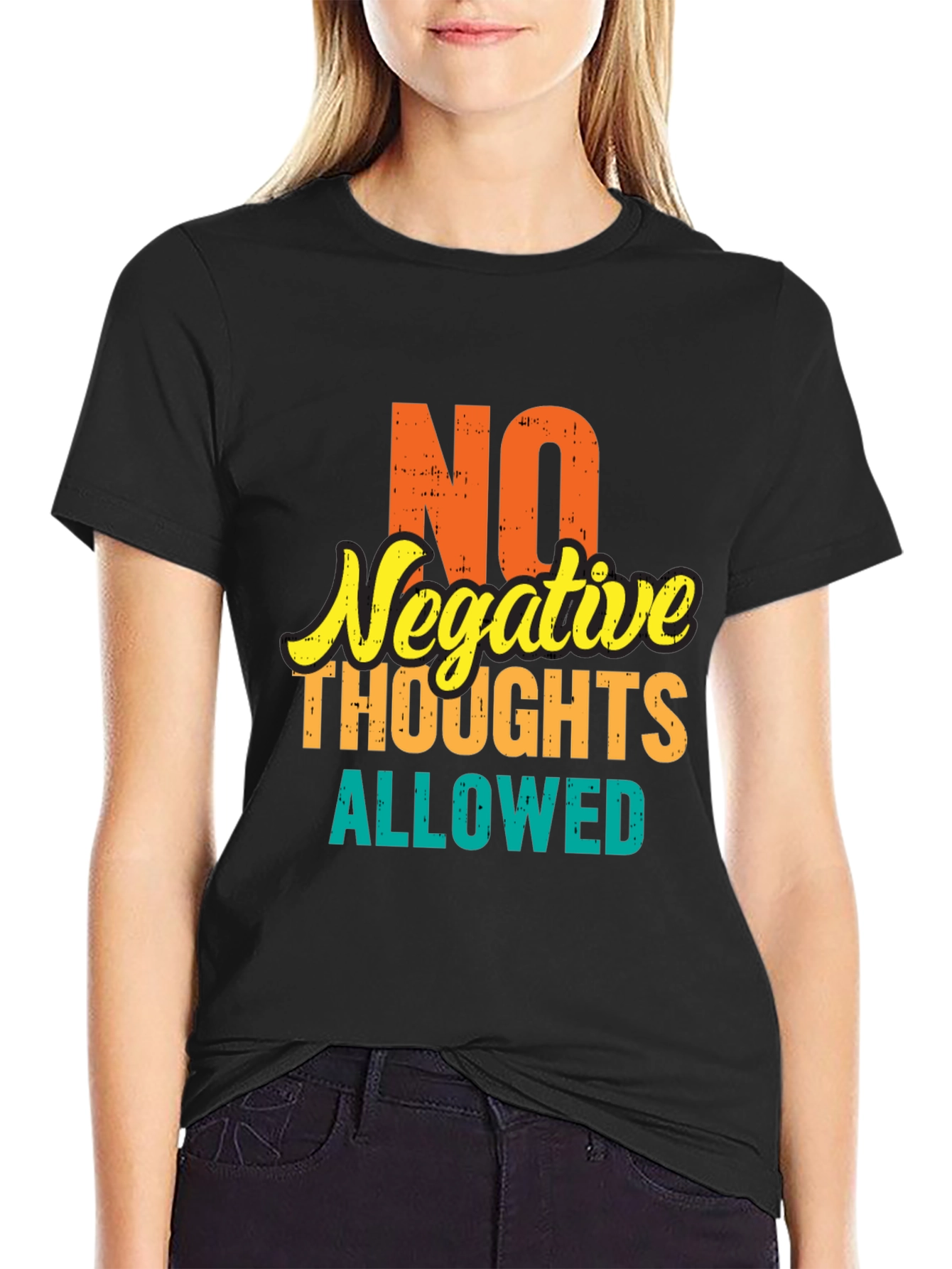 Positive Vibes Tee: No Negative Thoughts Allowed