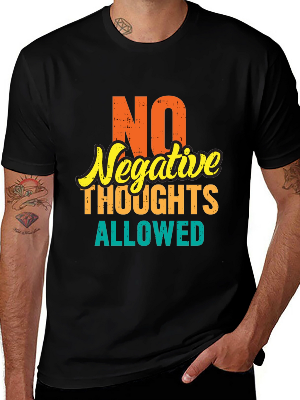 Positive Vibes Tee: No Negative Thoughts Allowed