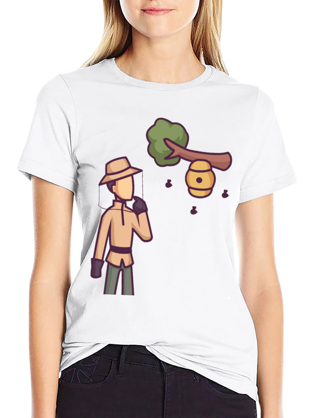 Beekeeper Graphic Tee - Novelty Cartoon Design