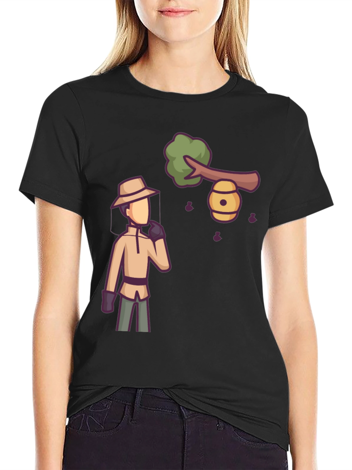 Beekeeper Graphic Tee - Novelty Cartoon Design