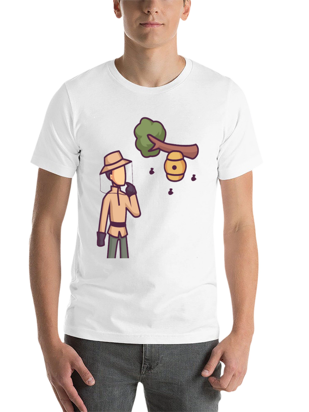 Beekeeper Graphic Tee - Novelty Cartoon Design