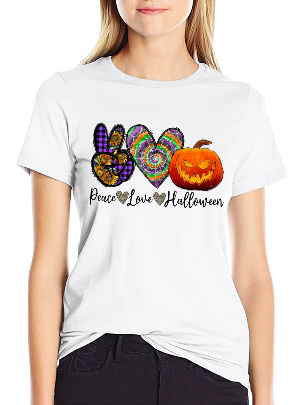 Peace Love Halloween T-Shirt