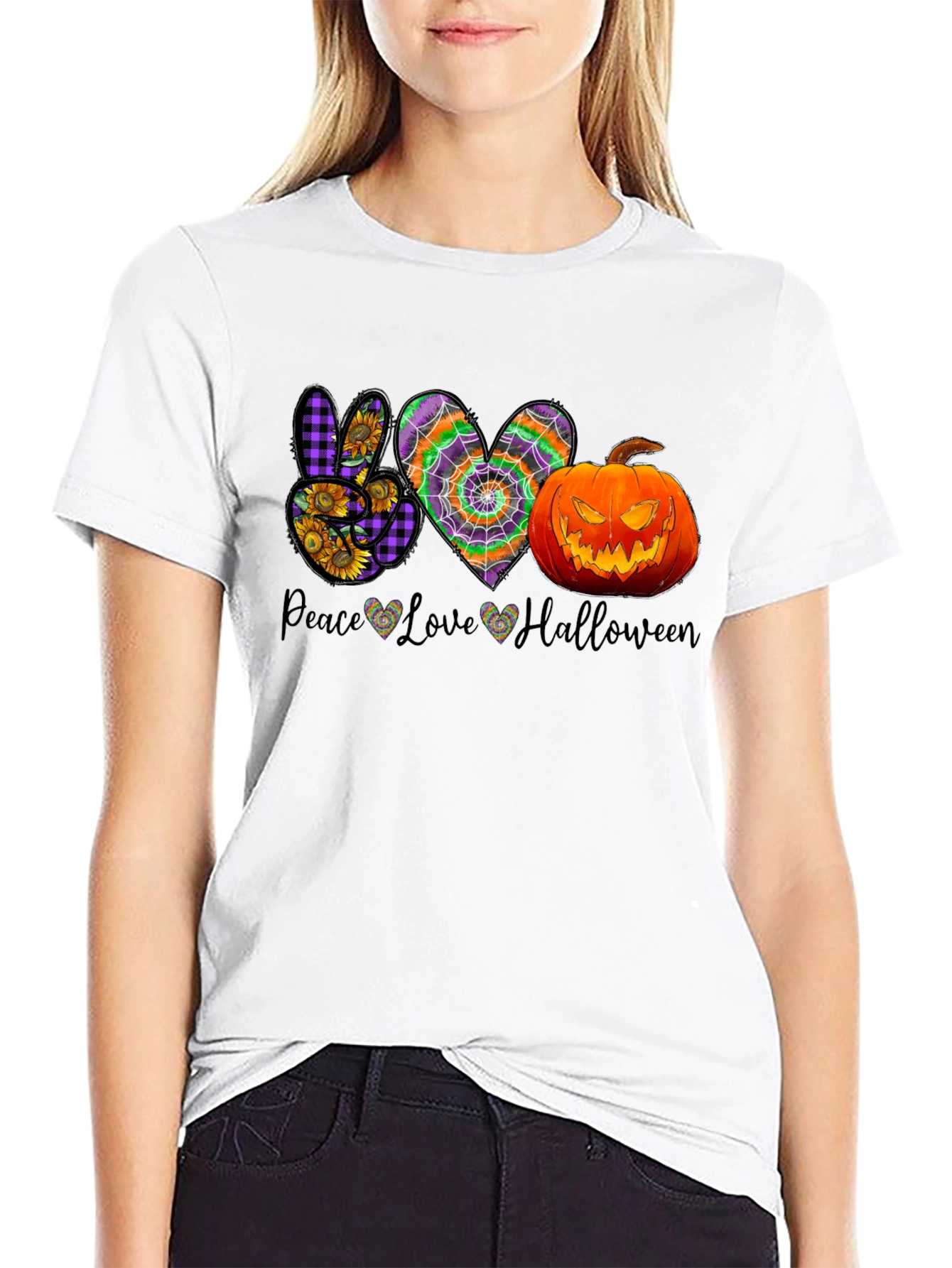 Peace Love Halloween T-Shirt