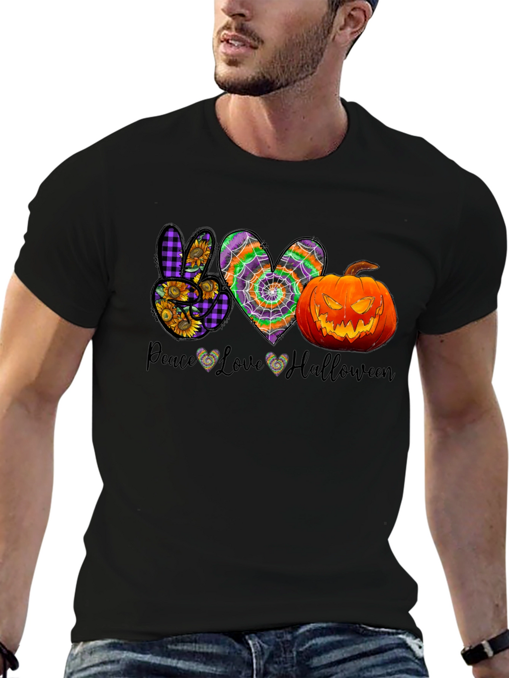 Peace Love Halloween T-Shirt