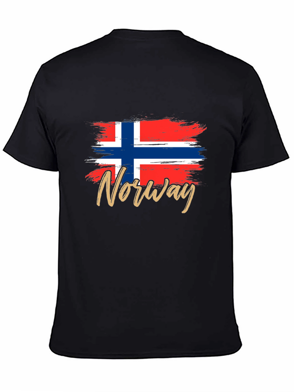 Norway Flag T-Shirt -  Brushstroke Design